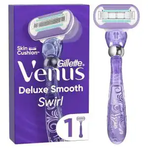 Gillette Venus Deluxe Smooth Swirl Damenrasierer mit 1 Klinge