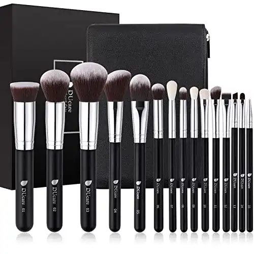 DUcare Make-up Pinselset mit 15 professionellen Pinseln