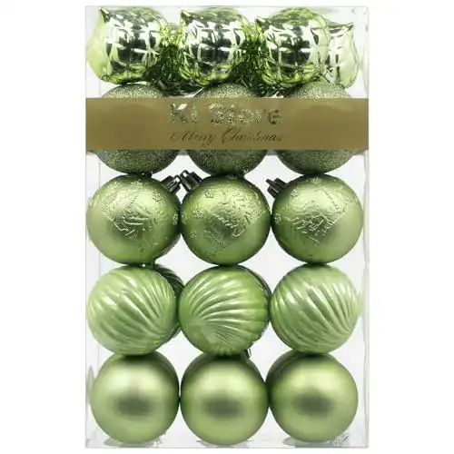 Weihnachtskugeln Busybee 30 Stück 6 cm in mintgrün