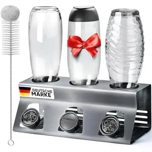 Sodastream Flaschenhalter Sidorenko Loco Bird für 3 Flaschen aus Edelstahl