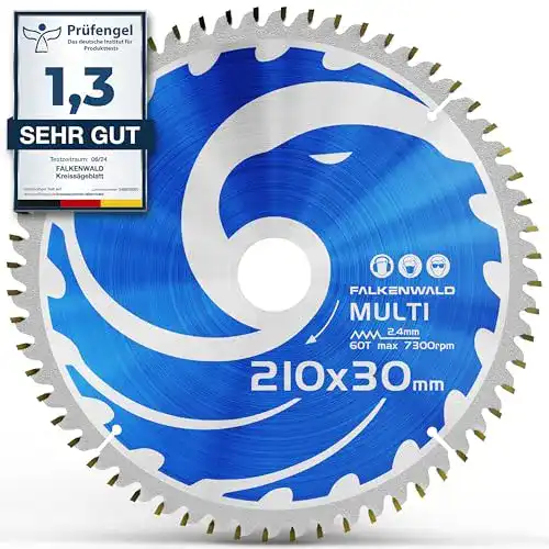 Sägeblatt 210×30 mm für Holz, Metall und Aluminium