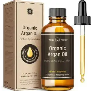 WoldoHealth Bio Arganöl kaltgepresst für Gesicht, Haut und Haare
