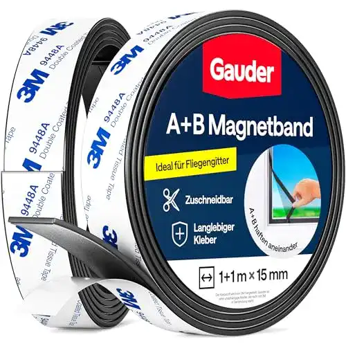 Magnetband Gauder Typ A und B selbstklebend für Insektenschutz