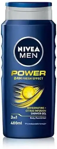 Nivea Men Power Fresh Duschgel für Männer (400 ml, 6 Stück)