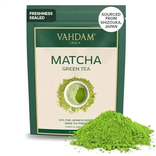 Matcha Tee von VAHDAM, Matcha Teepulver für 25 Tassen, 50 g