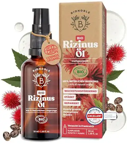 Rizinusöl Bionoble Bio 50ml – 100% rein, kaltgepresst und natürlich