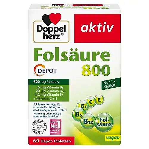 Folsäure Doppelherz 800 Depot mit Vitamin C, B6 und B12