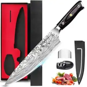 Kochmesser 20 cm aus deutschem Edelstahl mit ergonomischem Griff