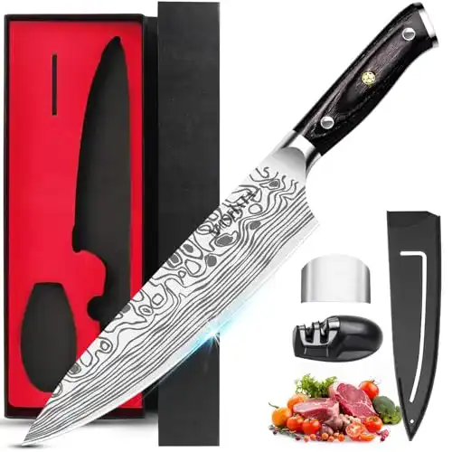 Kochmesser 20 cm aus deutschem Edelstahl mit ergonomischem Griff