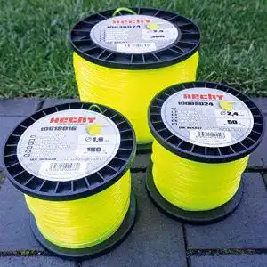 Mähfaden 2,4 mm Hecht langer und reißfester Trimmerfaden für Gartenpflege