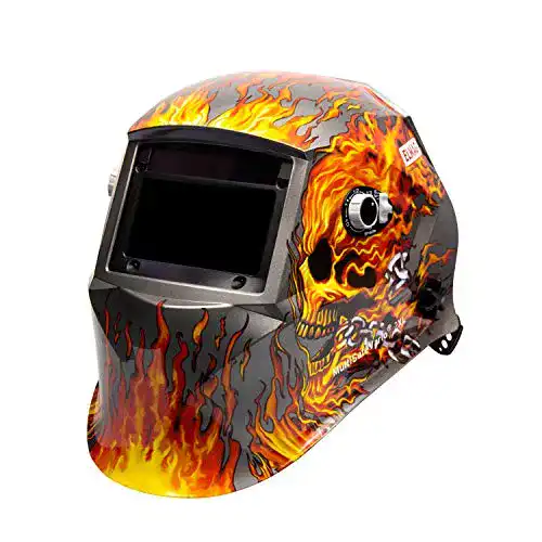 Schweißhelm Elmag 101109447 Flame Schweißerschutzhelm mit Solarzellen
