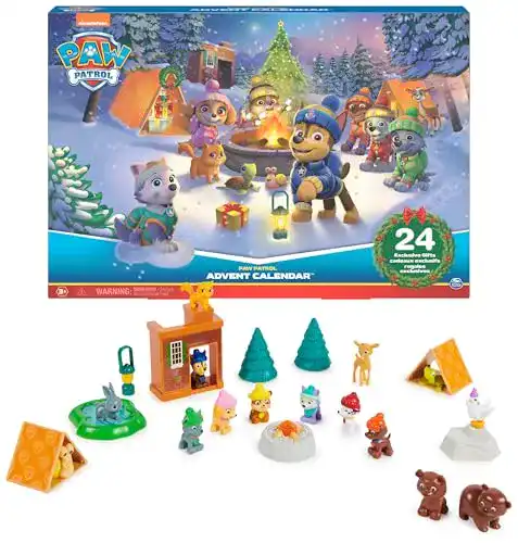 Adventskalender für Kinder mit PAW Patrol Figuren und Zubehör 2023
