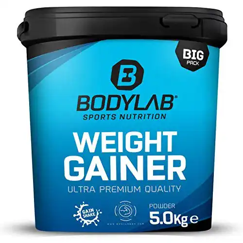 Bodylab24 Weight Gainer Banane 5kg für Masseaufbau