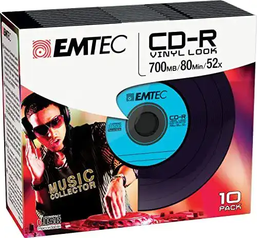 CD-R Emtec Vinyl Look 700 MB Rohlinge im 10er Pack