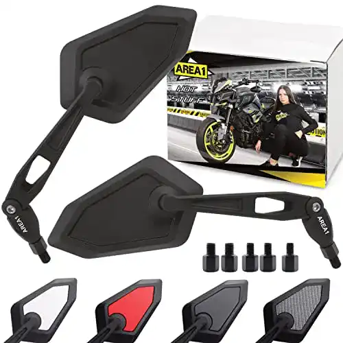 Motorradspiegel Area1 Universal Rückspiegel-Paar für verschiedene Motorräder