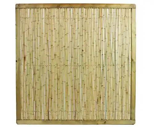 Bambuszaun Phuket Bambu 179 x 179 cm mit Holzrahmen