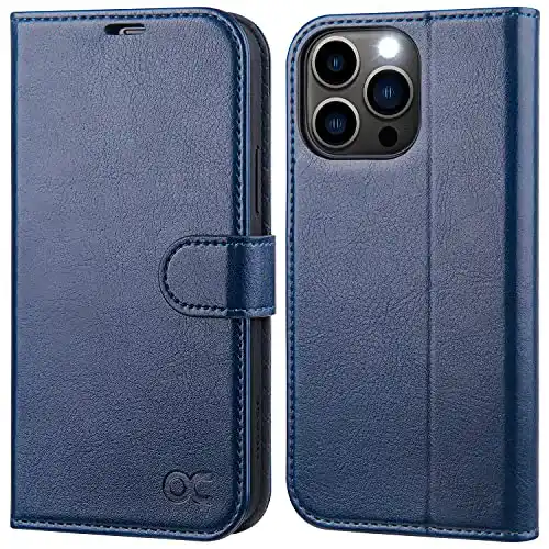 Ocase iPhone 13 Pro Max Hülle mit Kartenfach und Magnetverschluss
