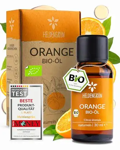 Orangenöl Heldengrün BIO kaltgepresst aus echten Orangen