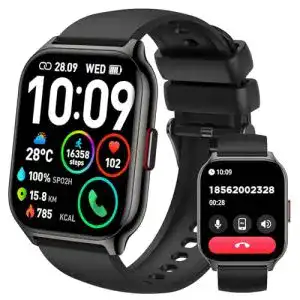 Skg Smartwatch für Herren und Damen mit Fitness Tracker und Telefonfunktion