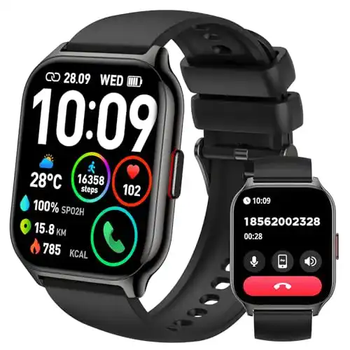 Skg Smartwatch für Herren und Damen mit Fitness Tracker und Telefonfunktion