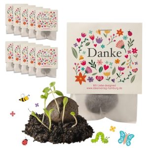 Samenbomben Ideenverlag Hamburg 10 Stück Danke – Geschenk für Kollegen und Gäste