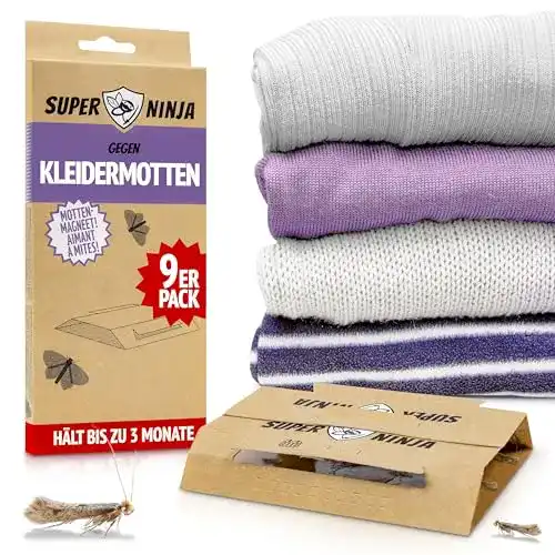 Kleidermottenfalle Super Ninja – 9er Pack für effektiven Mottenschutz