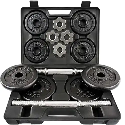 Hantelset ScSPORTS Kurzhanteln 20 kg – 2er Set mit Koffer