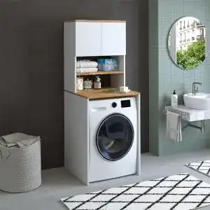 Waschmaschinenschrank Roomart für Badezimmer und Waschturm, 65 x 181 x 60 cm