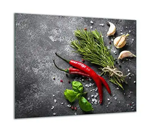 Herdabdeckplatte TMK ArtDeko 60×52 cm aus Glas für Elektro- und Induktionsherde