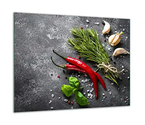 Herdabdeckplatte TMK ArtDeko 60×52 cm aus Glas für Elektro- und Induktionsherde