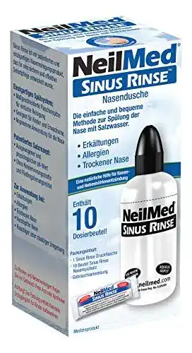 Nasendusche NeilMed zur Unterstützung bei Erkältungen und Nasenverstopfung