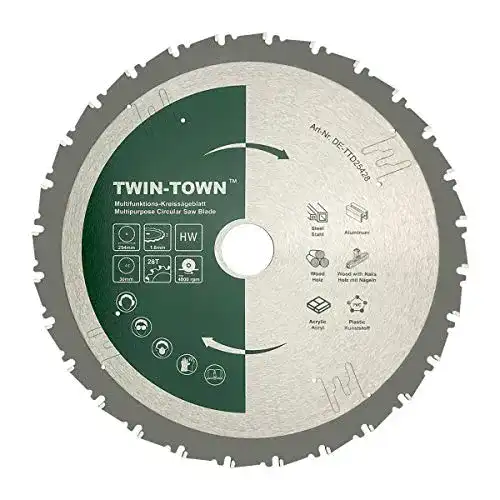 Kreissägeblatt 254×30 mm Twin-Town HM für verschiedene Materialien