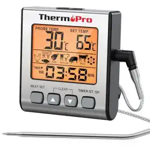 Digitales Grillthermometer Funk von ThermoPro mit Timer und Beleuchtung