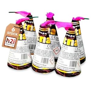 Jugendfeuerwerk H2I Etna Vulkan – 6 Stück – Outdoor Leuchtfontäne