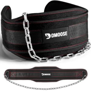 Dip-Gürtel DMoose Fitness mit Kette für Gewichtheben und Bodybuilding