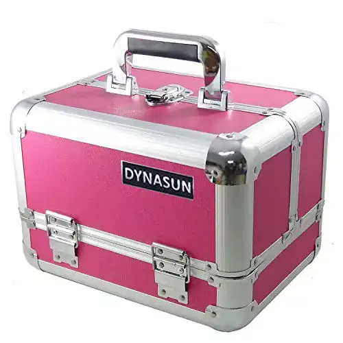 Schminkkoffer DynaSun BS355 XXL in Fucsia, leer, 29x21x20cm