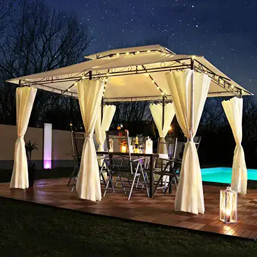 Pavillon Metall Swing und Harmonie mit LED-Beleuchtung