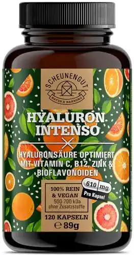 Hyaluronsäure-Kapseln Scheunengut 500mg mit Zink und Vitaminen