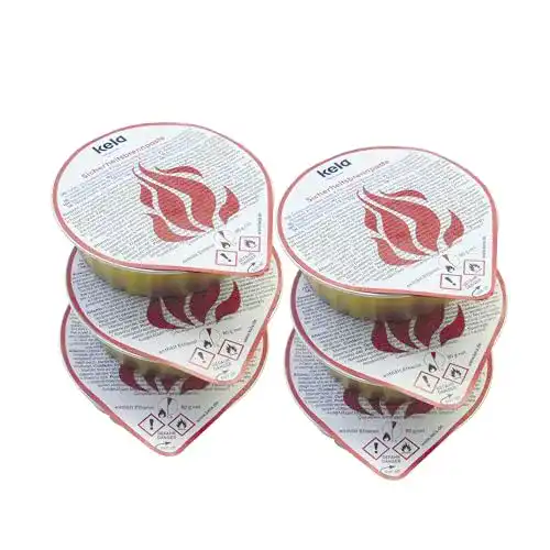 Kela 390010 Brennpaste, 6 Stück à 80 g für Fondue und Heißes Stein