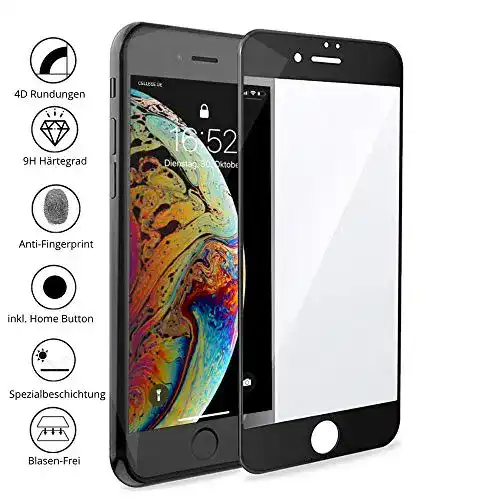 Panzerglas für iPhone SE, 7 und 8 von CELLBEE, Curved mit Applikator