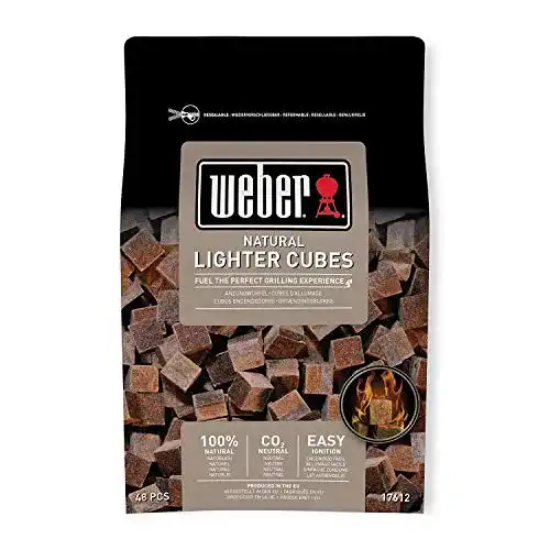 Weber Anzündwürfel 48 Stück, ökologisch und umweltfreundlich