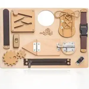 Motorikwand Democa bb Voiture Busy Board aus Holz, 38 x 28 x 4 cm