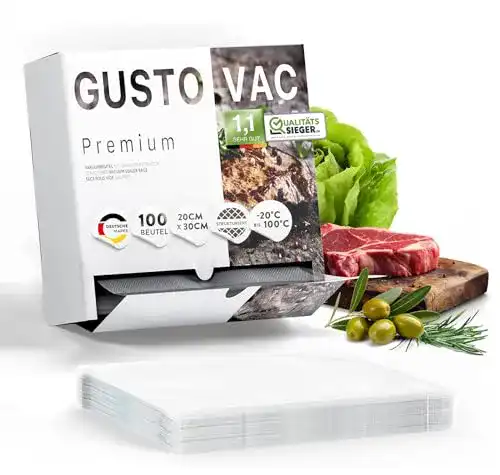 Vakuumierbeutel GustoVac Premium – 100 Stück für Lebensmittel