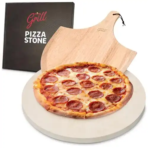 Pizzastein Hans Grill Pizza Ofenstein mit Holz Pizza Peel Brett