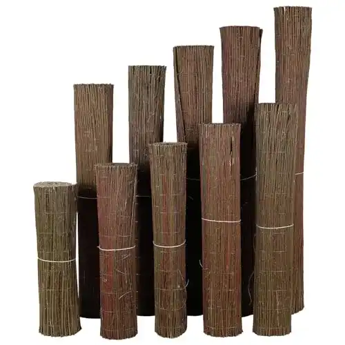 Weidenzaun Weidenmatte Sichtschutz Zaun Windschutz 100cm 5m