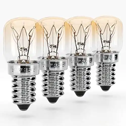 Backofenlampe Greate E14 15W 4er Pack bis 300 Grad