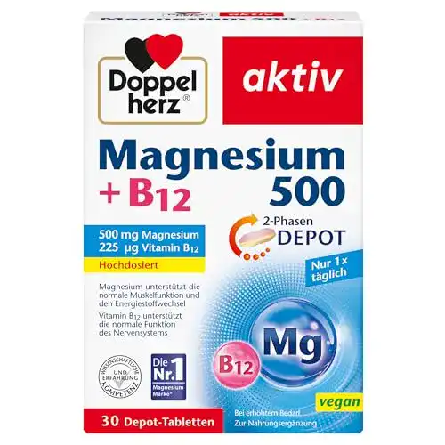 Magnesium Brausetabletten Doppelherz 500 mg mit Vitamin B12