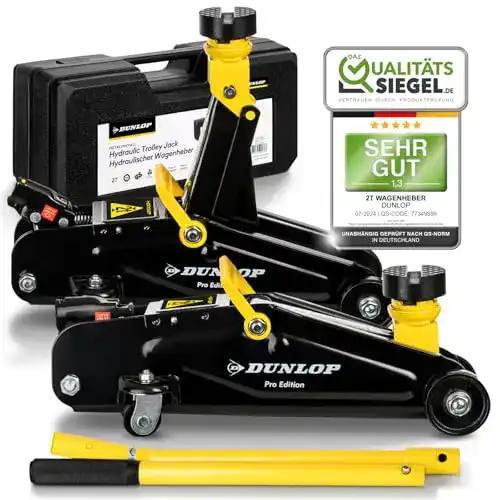 Hydraulischer Wagenheber DUNLOP PRO Edition zum Reifenwechsel