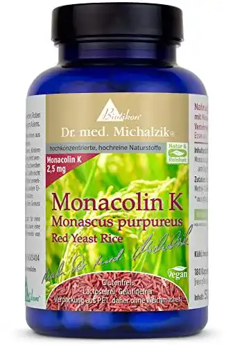 Rote Reis Kapseln mit Monacolin K von Biotikon