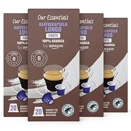 Kaffeekapseln von Amazon Lungo Forte für Nespresso-Maschinen